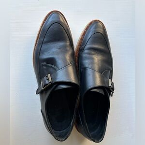 Women's Freda Salvador  Dig Oxford Shoes Black Leather Espadrille Size 7